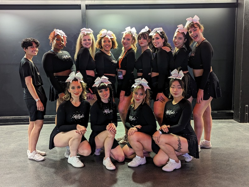 Members of Epsom and Farnham Cheerleading Club