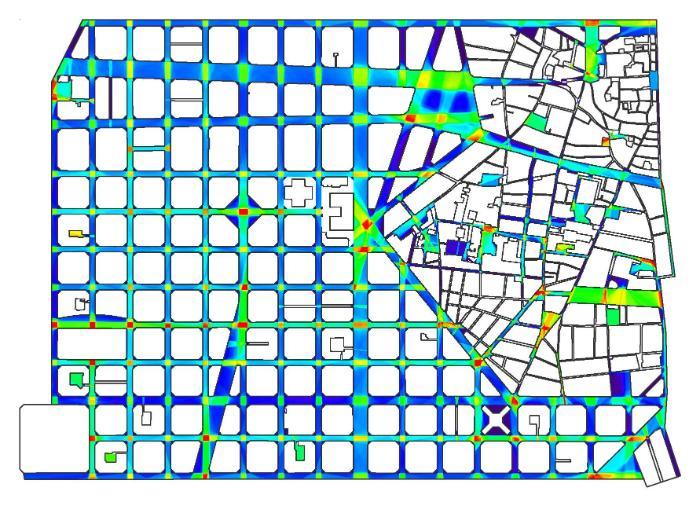 A heatmap using the Isovist app