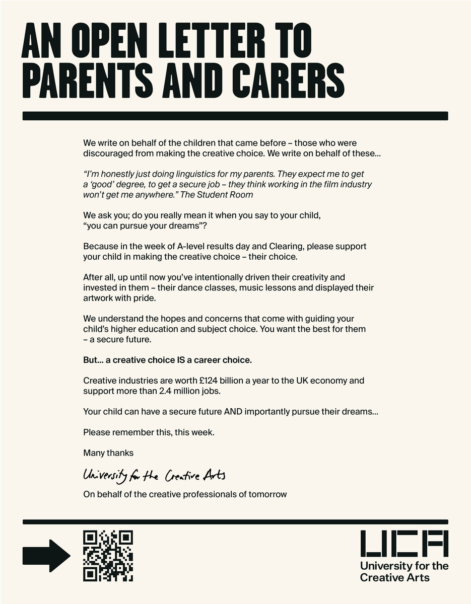 A copy of the open letter to parents & carers
