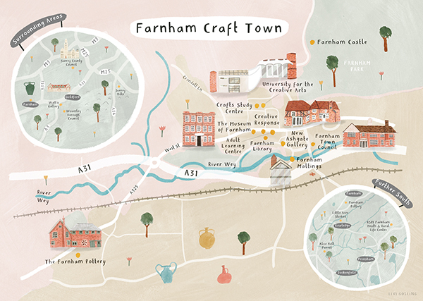 Farnham Craft Month, map