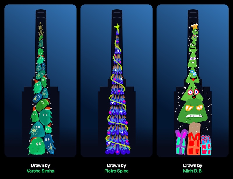 Appleb iPad holiday design projection winning trees Appleb iPad holiday design projection winning trees