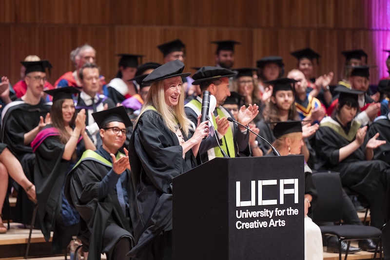 Dana Strong receives Honorary Doctorate from the University for the Creative Arts