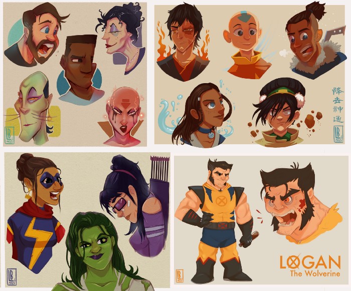 Character designs by Lewis Blythe