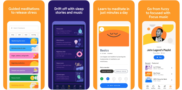 Headspace is one of many apps to help you de-stress