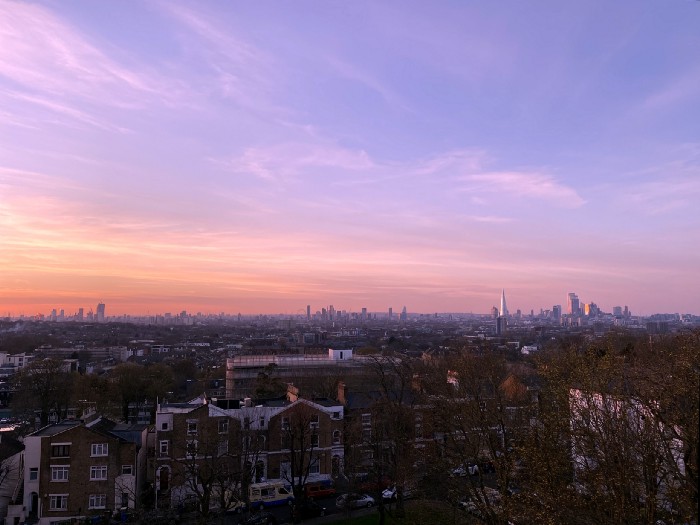 The gorgeous sunset from Léa’s West London home